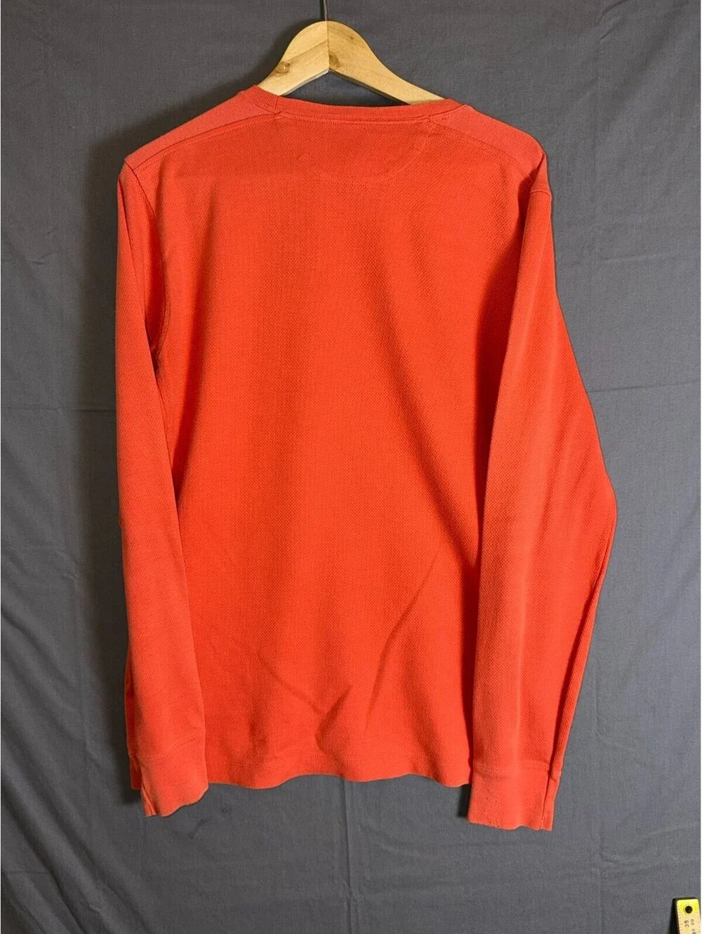 Banana Republic Men’s Waffle Knit Long Sleeve Thermal Shirt Medium Tall Orange M